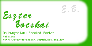 eszter bocskai business card